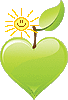 Gif animé coeur vert